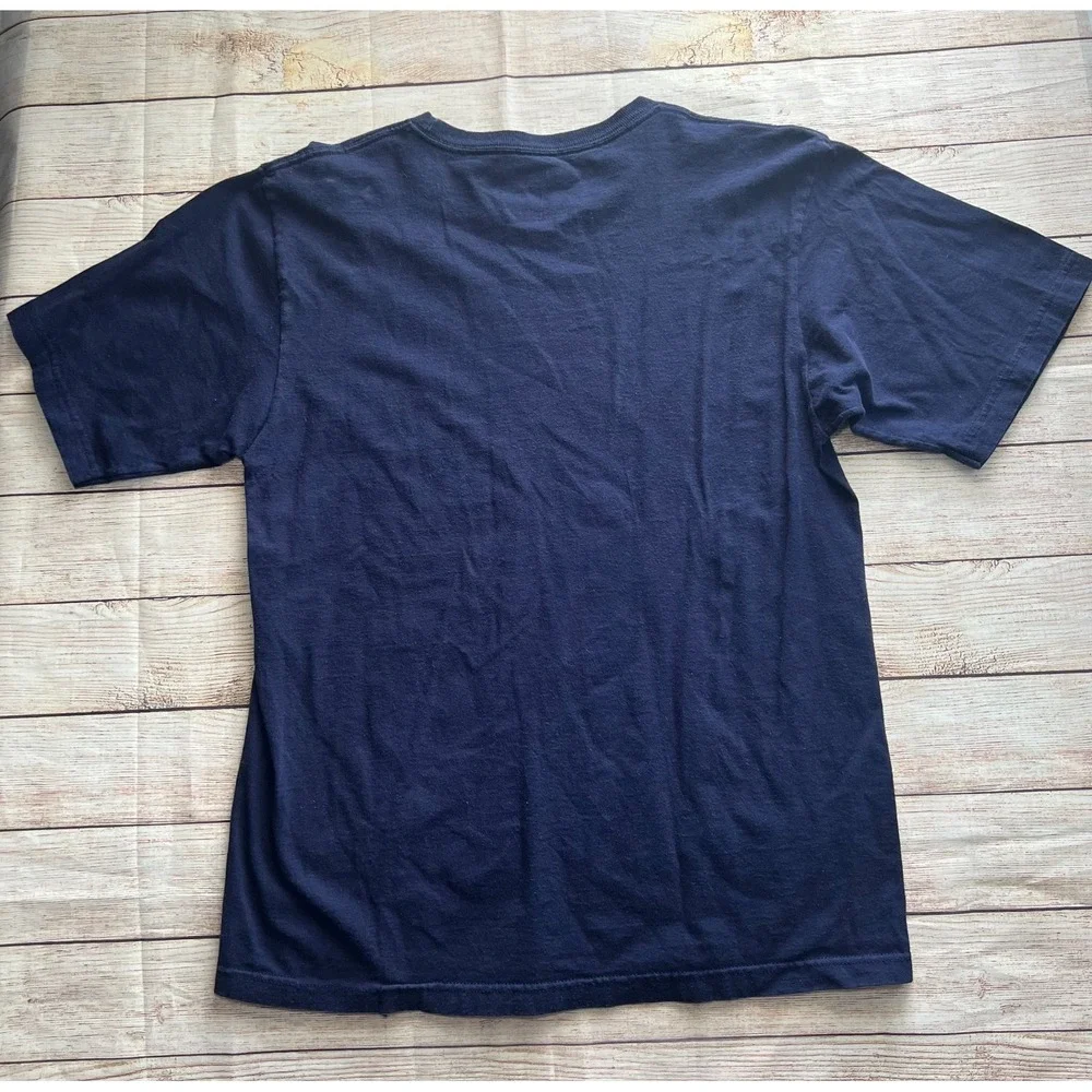 Dallas Cowboys Shirt Adult MED Navy Blue Short Sleeve Classic Fit NFL‎ Football